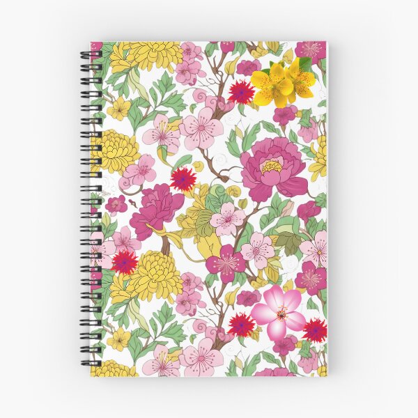 Item preview, Romantic Mixed Floral Seamless Pattern with Peonies and Cherry Blossoms designed and sold by VibranPalette.
