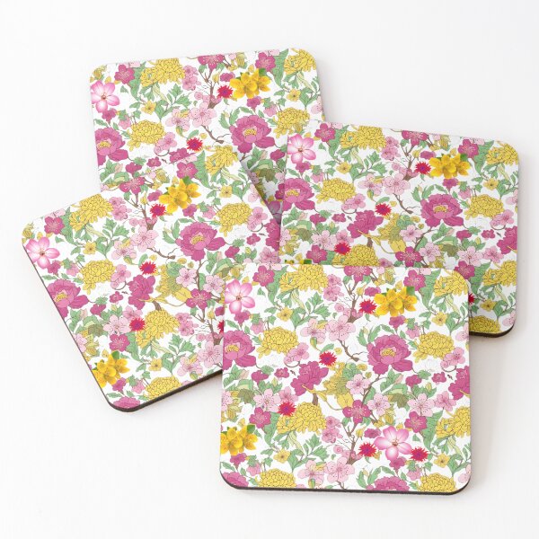 Item preview, Romantic Mixed Floral Seamless Pattern with Peonies and Cherry Blossoms designed and sold by VibranPalette.
