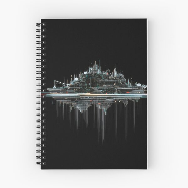Item preview, Cyberpunk Glitch City – Neon Wireframe Art designed and sold by B-Russ-Stuff.