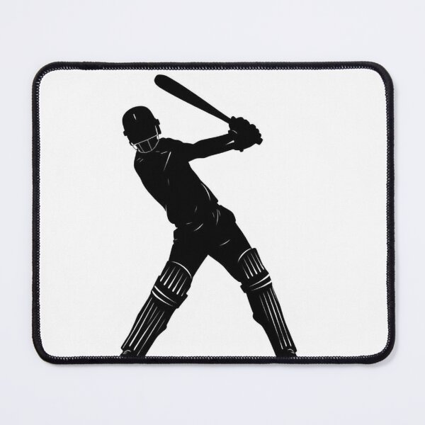 Item preview, Cricket Batsman Silhouette - Dynamic Player Pose designed and sold by EllDAV777.