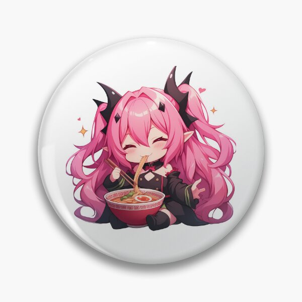 Item preview, Krul Tepes Seraph End Kawaii Ramen Pink Hearts designed and sold by mildaclairmo.