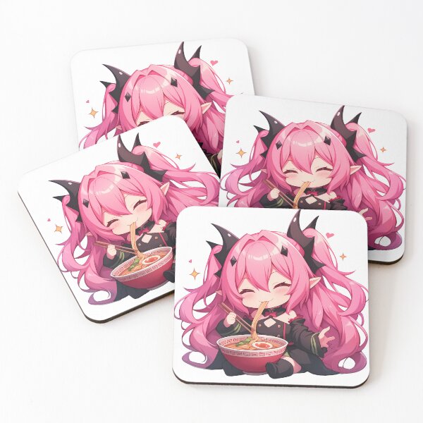 Item preview, Krul Tepes Seraph End Kawaii Ramen Pink Hearts designed and sold by mildaclairmo.