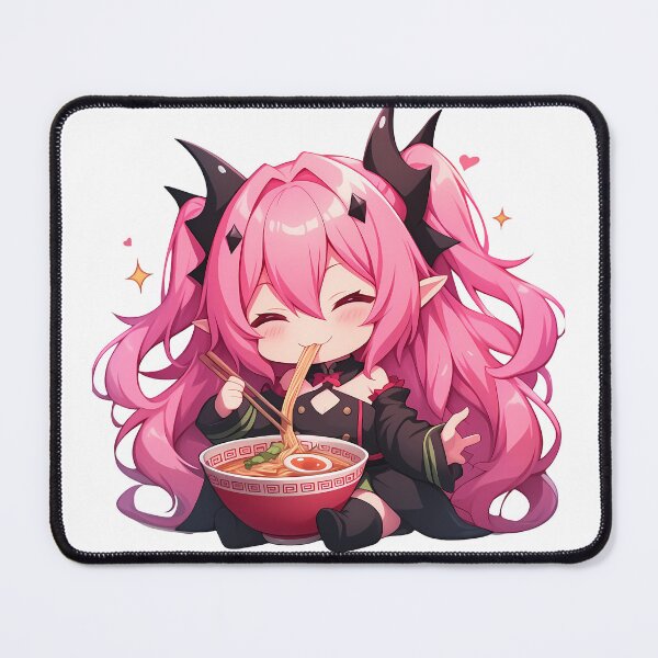 Item preview, Krul Tepes Seraph End Kawaii Ramen Pink Hearts designed and sold by mildaclairmo.