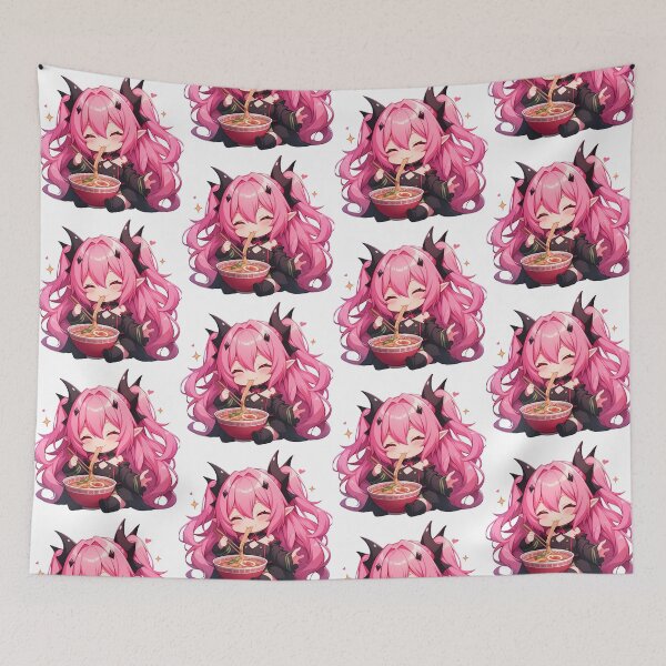 Item preview, Krul Tepes Seraph End Kawaii Ramen Pink Hearts designed and sold by mildaclairmo.