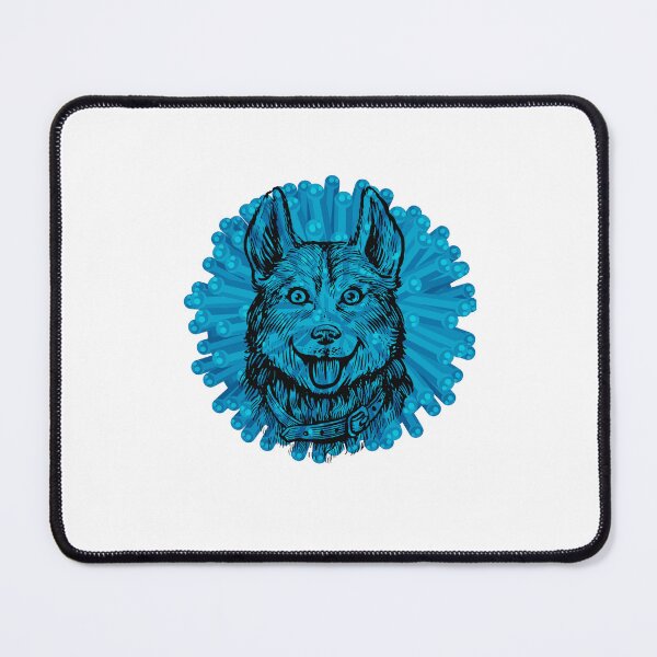 Item preview, Blue Tribal Wolf Face Illustration designed and sold by Adappai.