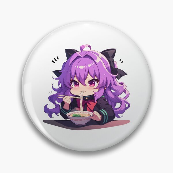 Item preview, Hiiragi Shinoa Seraph End Kawaii Ramen Purple Mood designed and sold by mildaclairmo.