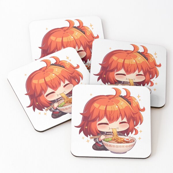 Item preview, Gudako Fate Grand Order Chibi Ramen Orange Hair Sparkles designed and sold by mildaclairmo.