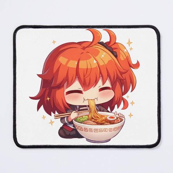 Item preview, Gudako Fate Grand Order Chibi Ramen Orange Hair Sparkles designed and sold by mildaclairmo.