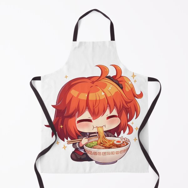 Item preview, Gudako Fate Grand Order Chibi Ramen Orange Hair Sparkles designed and sold by mildaclairmo.