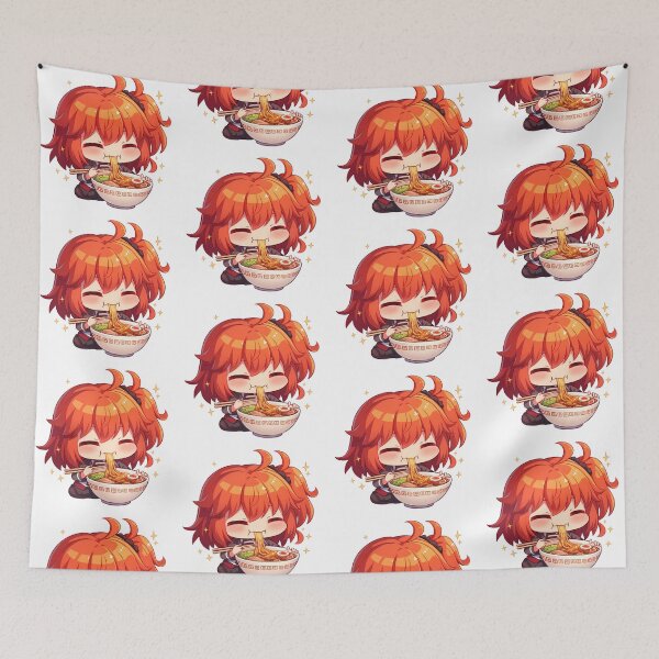 Item preview, Gudako Fate Grand Order Chibi Ramen Orange Hair Sparkles designed and sold by mildaclairmo.