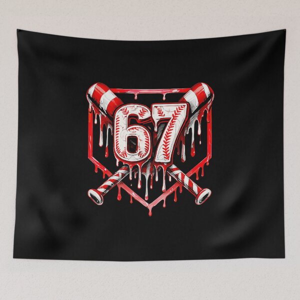 Item preview, 67 Christmas Baseball Candy Cane Drip designed and sold by miaa-artistshop.