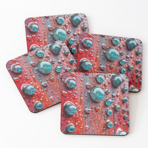 Item preview, Oxidized Tears – Teal Droplets on Red Texture designed and sold by B-Russ-Stuff.