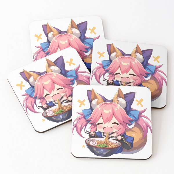 Item preview, Tamamo Mae Fate Grand Order Chibi Ramen Fox Girl Kawaii designed and sold by mildaclairmo.