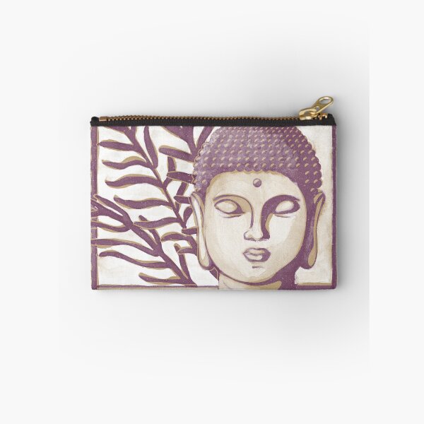 Item preview, Buddha Head Statue with Palm Fronds Watercolor - Fawn + Beet designed and sold by Irene Estelle.