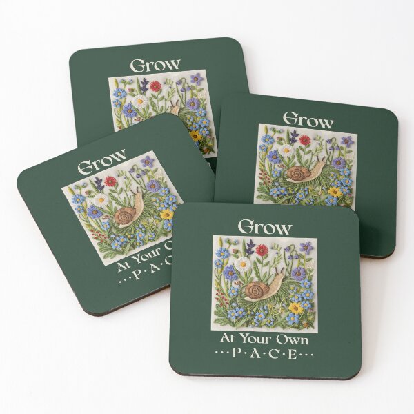 Item preview, Grow at Your Own Pace Embroidery designed and sold by Sachie's Studio.