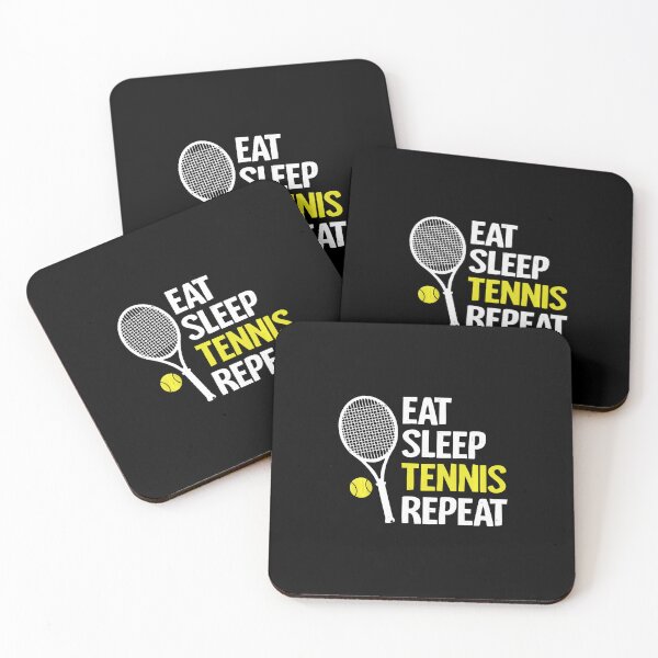 Item preview, EAT SLEEP TENNIS REPEAT Funny Tennis Quote designed and sold by WayTBeenkenArt.