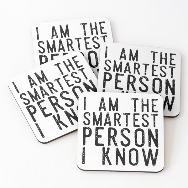 Item preview, I Am The Smartest Person I Know (Black Clear) designed and sold by IKDG.