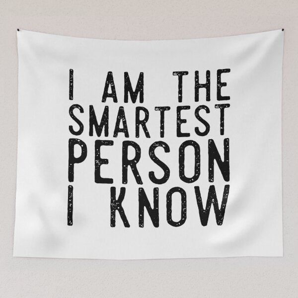 Item preview, I Am The Smartest Person I Know (Black Clear) designed and sold by IKDG.
