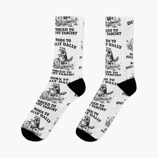 Item preview, Raccoon Dilly Dally Anti Fascism, Funny Racoon Political Protest Meme designed and sold by RandyHaskins.