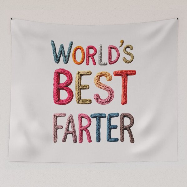Item preview, World’s Best Farter Knitted Text designed and sold by SteadyRolling.