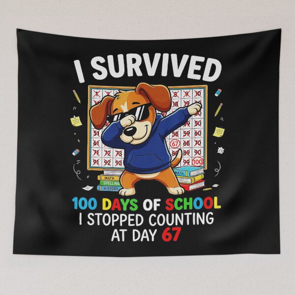 Item preview, I Survived 100 Days Of School Day 67 Funny designed and sold by gladysenglish.