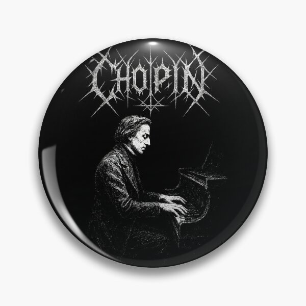 Item preview, Frédéric Chopin Dark Classical Metal Logo designed and sold by Mortisigil.