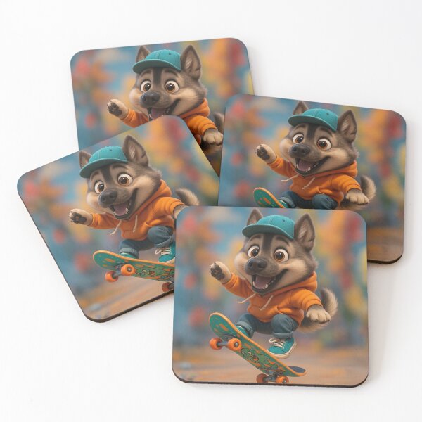 Item preview, Skater Norwegian Elkhound designed and sold by Sillytoe.