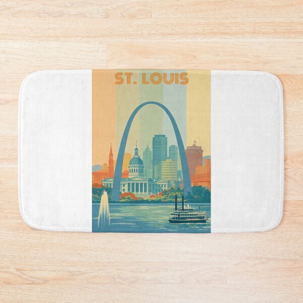 Item preview, St. Louis Missouri Skyline with Gateway Arch and Mississippi Riverboat designed and sold by Aryabek.