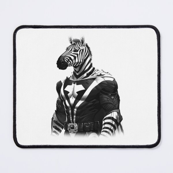Item preview, Superhero Zebra Black and White Comic-Style Animal Art designed and sold by inkoutninja.