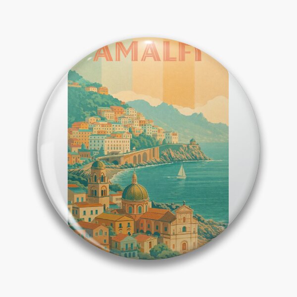 Item preview, Amalfi Coastline in Italy with Dome Churches and Clifftop Village View designed and sold by Aryabek.