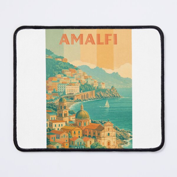 Item preview, Amalfi Coastline in Italy with Dome Churches and Clifftop Village View designed and sold by Aryabek.