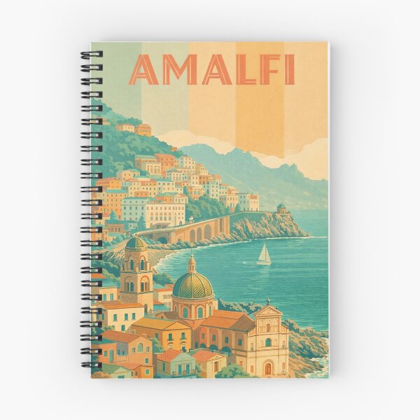 Item preview, Amalfi Coastline in Italy with Dome Churches and Clifftop Village View designed and sold by Aryabek.