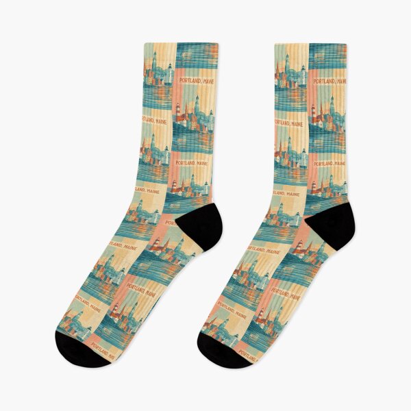 Item preview, Portland Maine Harborfront with Lighthouses and Historic Old Port Skyline designed and sold by Aryabek.