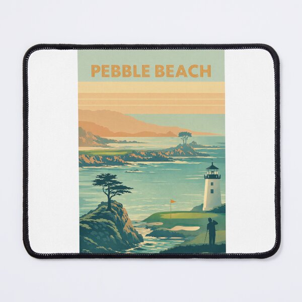 Item preview, Pebble Beach Coastline View with Lighthouse and Pacific Ocean Cliffs designed and sold by Aryabek.