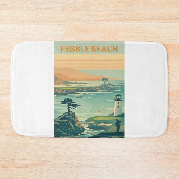 Item preview, Pebble Beach Coastline View with Lighthouse and Pacific Ocean Cliffs designed and sold by Aryabek.