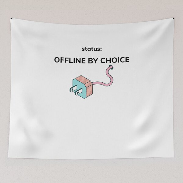 Item preview, Offline by Choice – Minimalist Digital Detox Quote designed and sold by ChameraDesign.