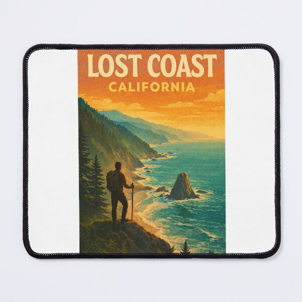 Item preview, Lost Coast California Wilderness Trail Overlook with Sunset and Sea Stacks designed and sold by Aryabek.