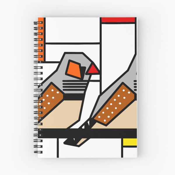 Item preview, Mondrian Zebra Finches designed and sold by CCArtPrints.
