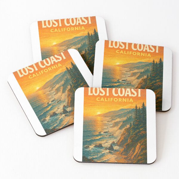 Item preview, Lost Coast California Cliffside Coastline with Pacific Ocean Sunset designed and sold by Aryabek.