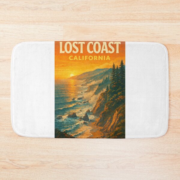 Item preview, Lost Coast California Cliffside Coastline with Pacific Ocean Sunset designed and sold by Aryabek.