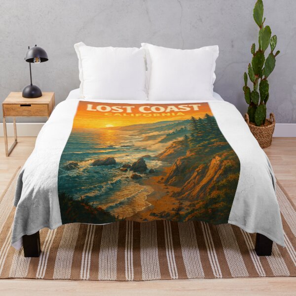 Item preview, Lost Coast California Cliffside Coastline with Pacific Ocean Sunset designed and sold by Aryabek.