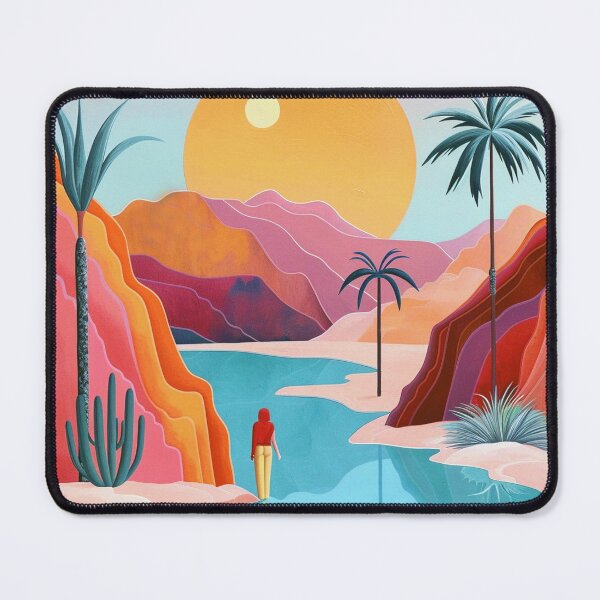 Item preview, Fantasy Tropical Island Boho-Style Colorful Landscape Design designed and sold by DEC02.
