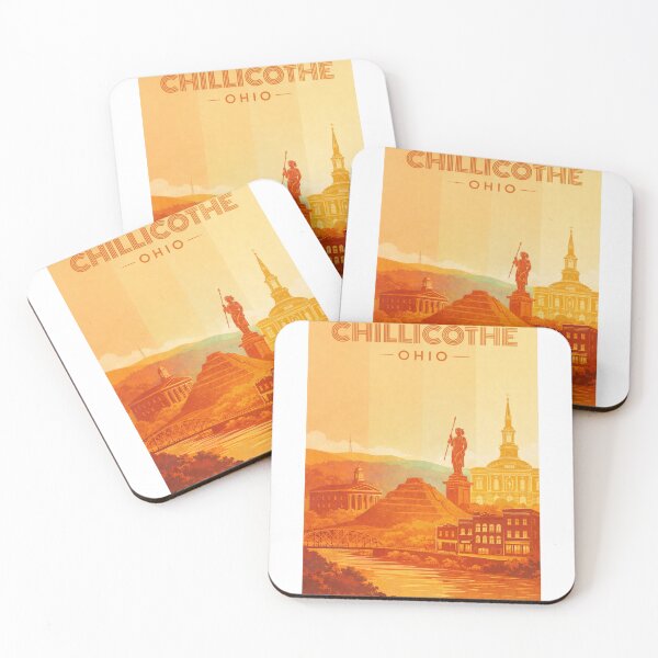 Item preview, Chillicothe Ohio Skyline with Scioto River and Hopewell Earthworks designed and sold by Aryabek.