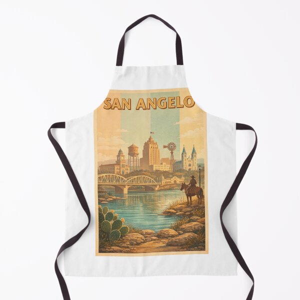 Item preview, San Angelo Texas Skyline with Riverfront and Historic Architecture designed and sold by Aryabek.