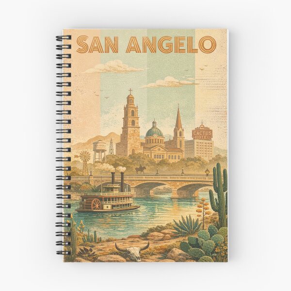 Item preview, San Angelo River Steamboat and Downtown Texas Architecture designed and sold by Aryabek.