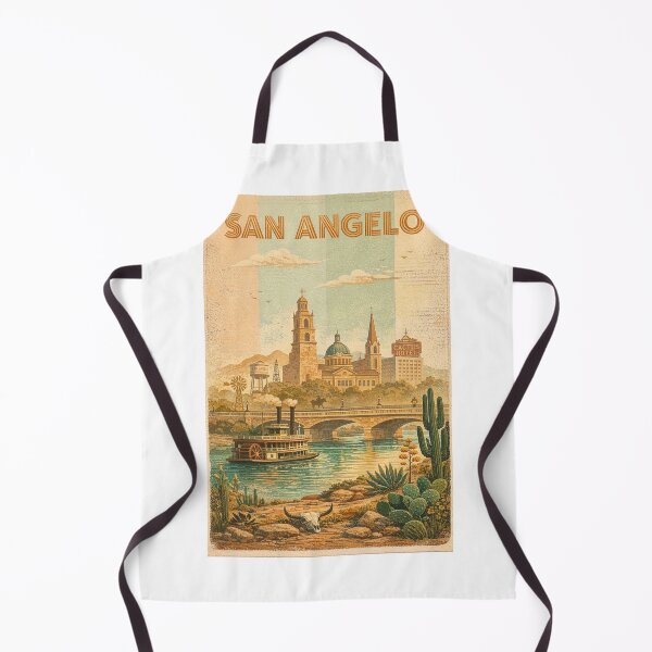 Item preview, San Angelo River Steamboat and Downtown Texas Architecture designed and sold by Aryabek.