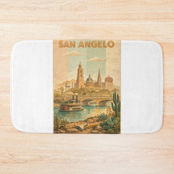 Item preview, San Angelo River Steamboat and Downtown Texas Architecture designed and sold by Aryabek.