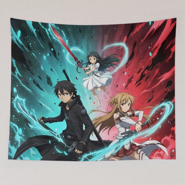 Item preview, Kirito Sword Art Online Blue Red Aura Dynamic Trio designed and sold by PMartistStudio.
