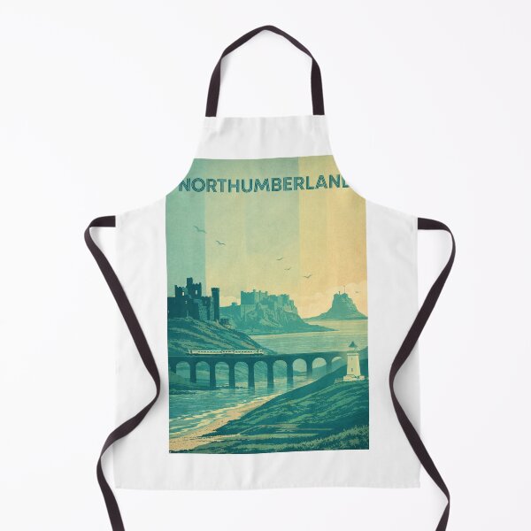 Item preview, Northumberland Coastal Rail Line with Bamburgh Castle and Lighthouse designed and sold by Aryabek.