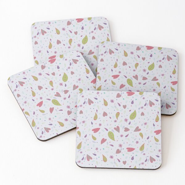 Item preview, Paisley Daisy Heart and Leaves Repeating Pattern designed and sold by HydrangeaDelMar.
